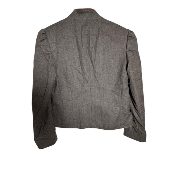 Vintage 80s Cassidy Women’s 100% Wool Blazer Taupe Button Front Size Medium - Picture 4 of 9